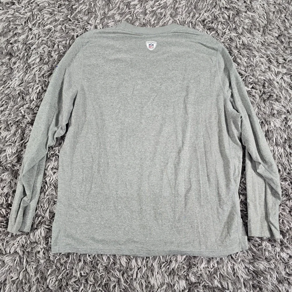 Nike Buffalo Bills NFL Dri-FIT Long Sleeve Shirt Mens 2XL Gray 789593-063